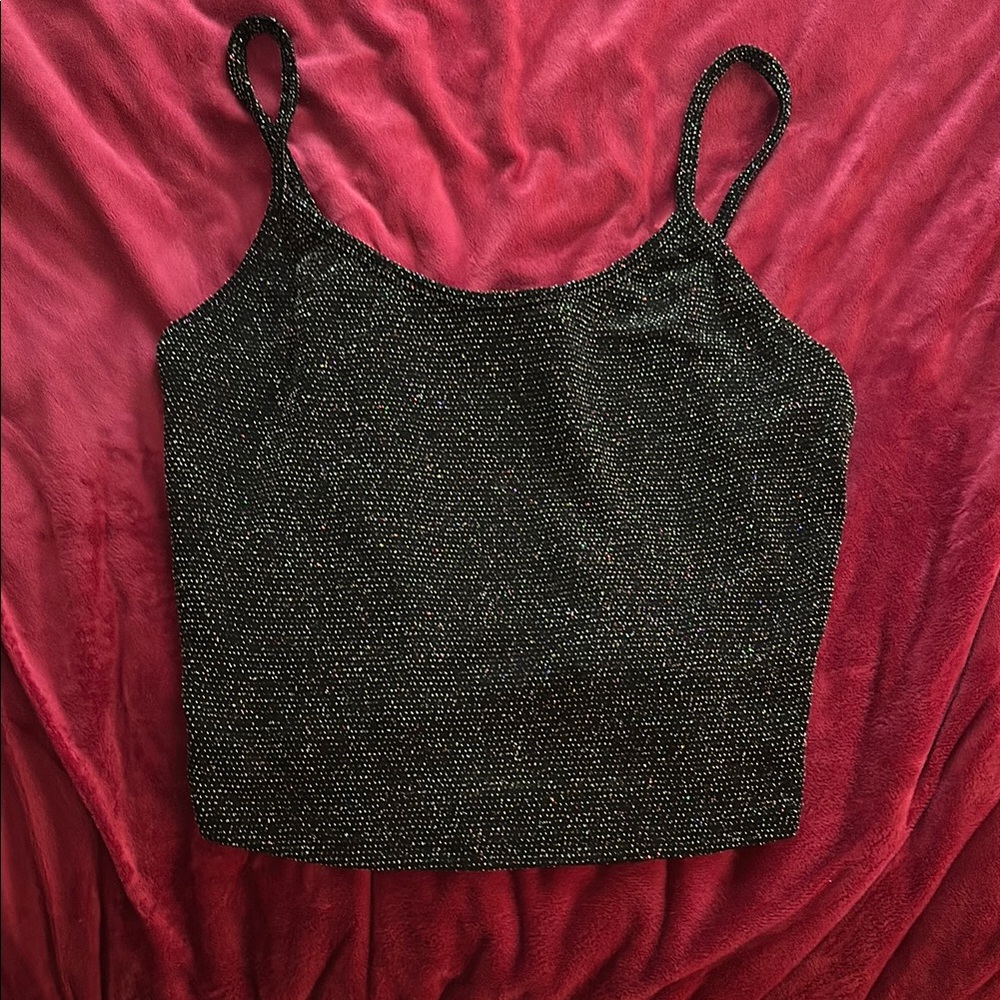 Black Glittery Women's Top